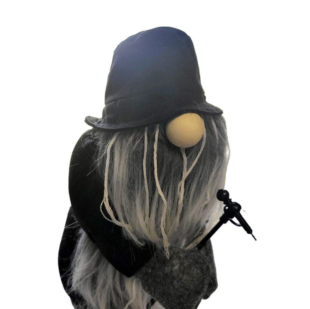 **SOLD** Rocker, singer, Rob Zombie, Heavy Metal Vocalist, singing with microphone, gnome,home decor