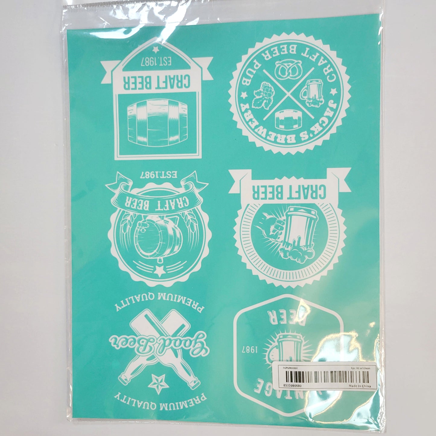 Silk screen self-adhesive  reusable mesh beer stencil 8x10"