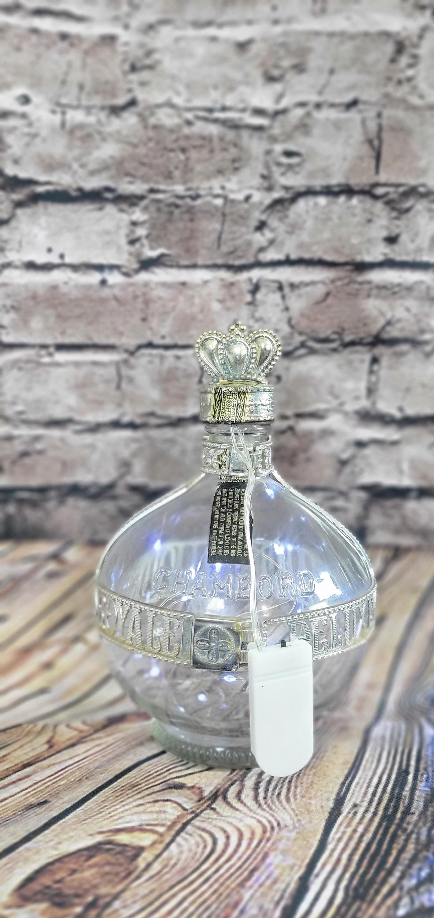 Vintage Chambord Royal Deluxe Liquer bottle electric LED Fairy lights  centerpiece