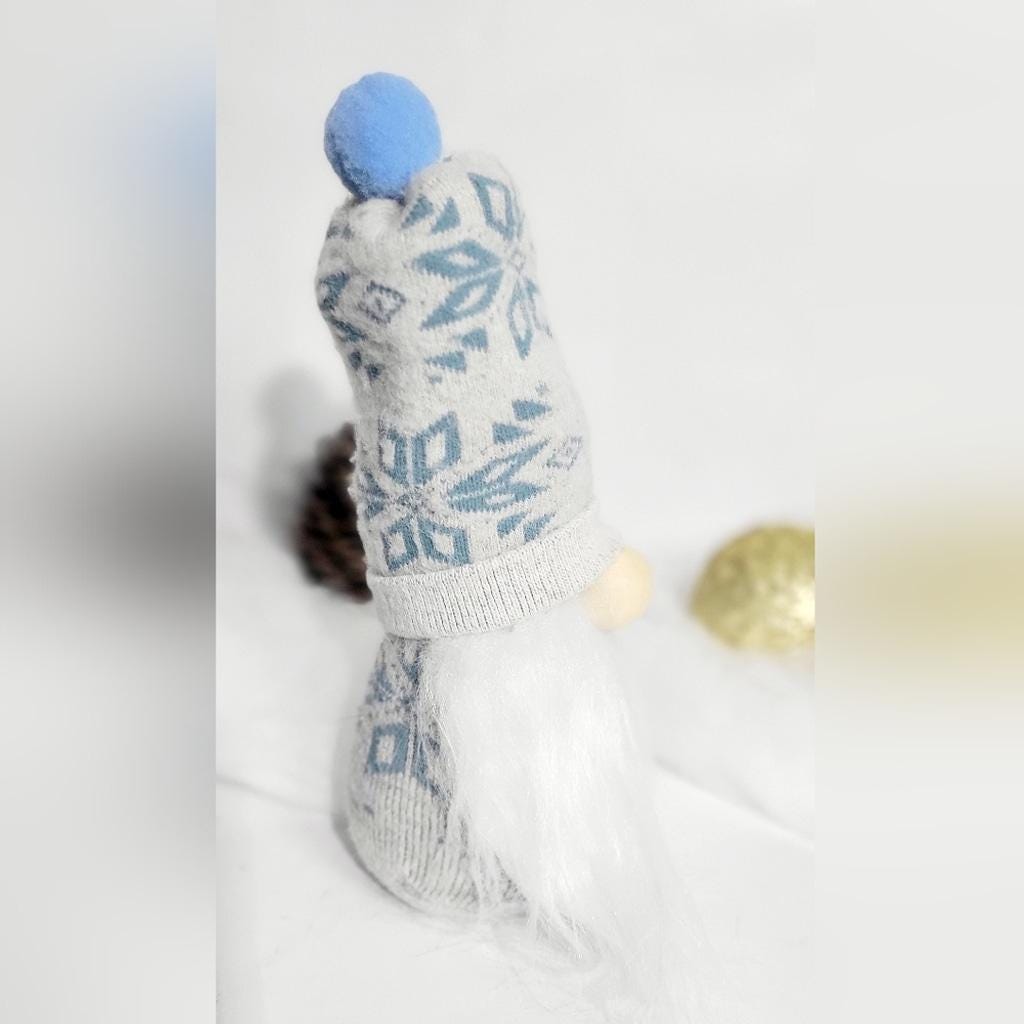 Christmas snowflake sock gnome hand crafted
