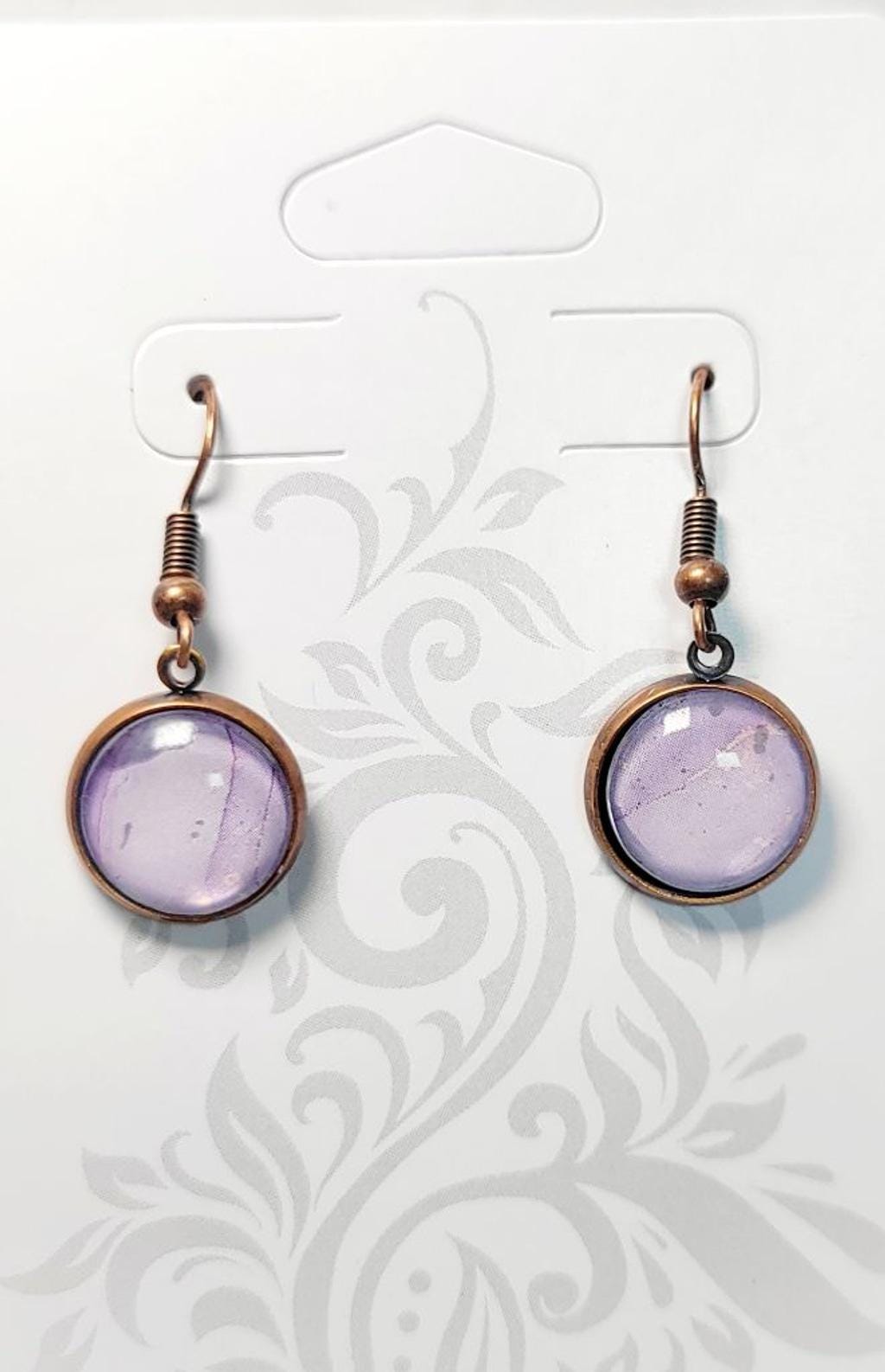 Artisan marbled dangle drop earrings