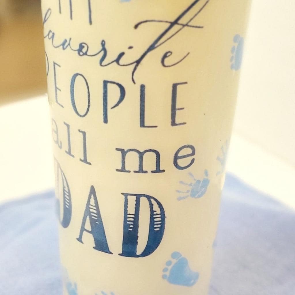 Personalized Blue & Cream 30oz Tumbler – "My Favorite People Call Me Dad" – Custom Father's Day Gift