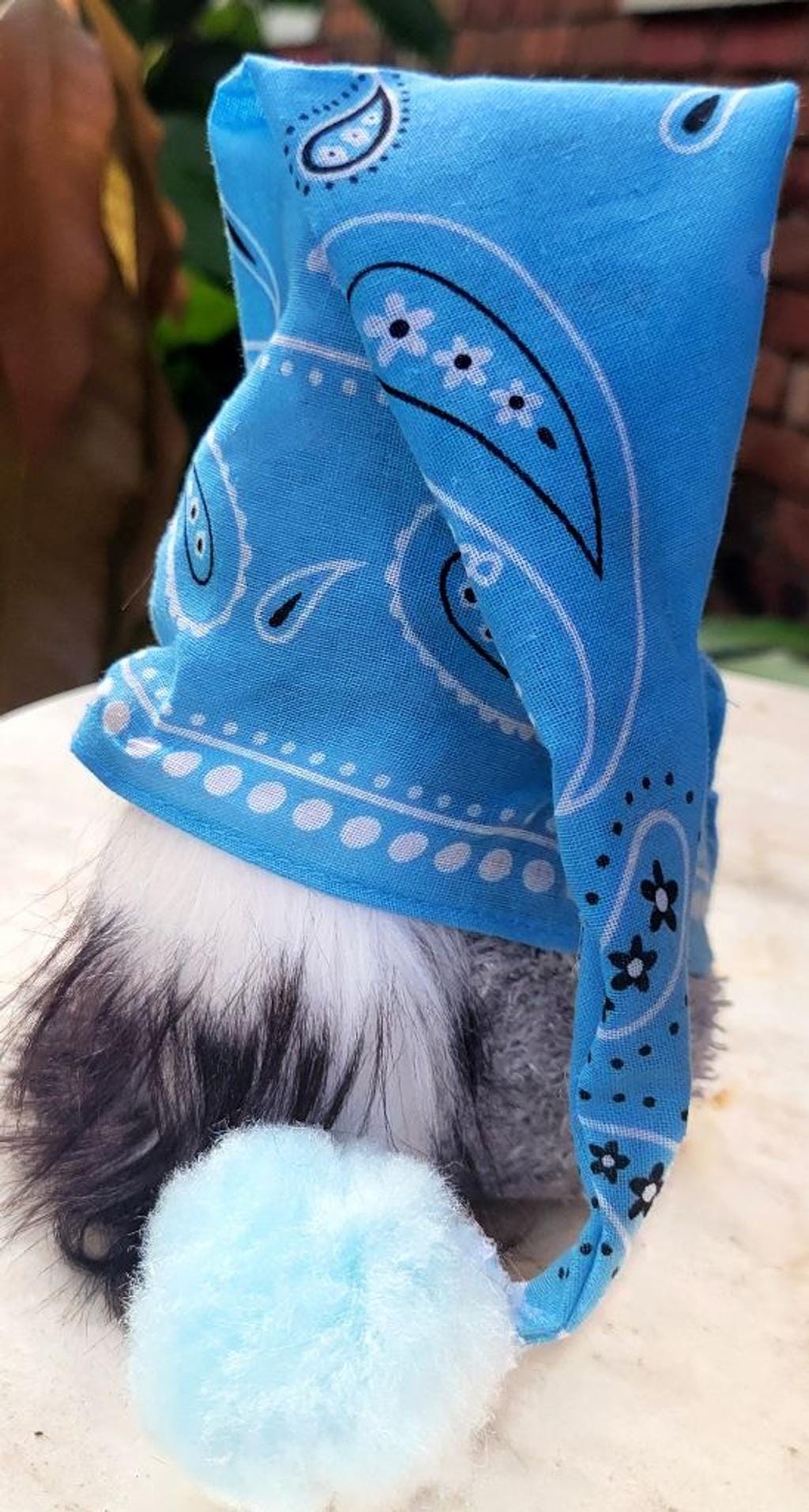 Biker Gnome: Motorcycle Rider with Bandana Hat