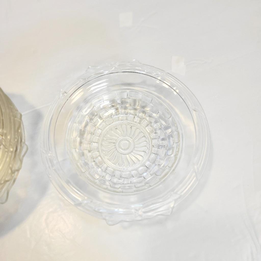 Vintage Clear Depression Pressed Glass Dessert Berry Bowls Set of 6