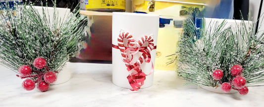 Christmas cups, tabletop decor, holiday decor