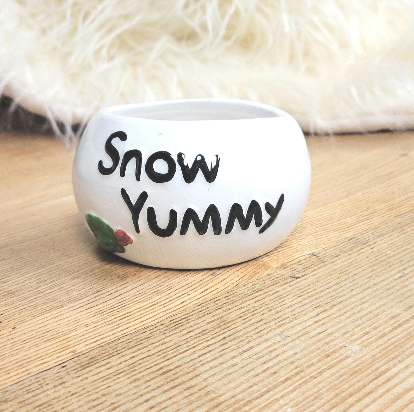 Vintage Santa's Workbench Snow Yummy candy dish