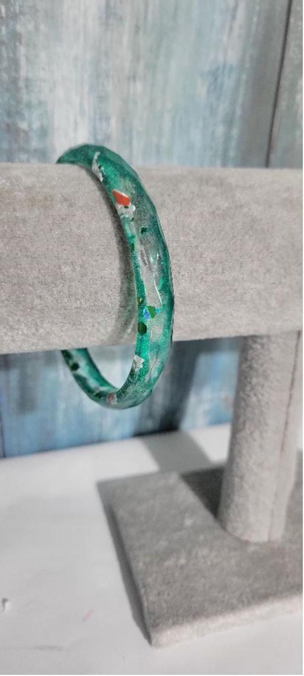 Handmade Christmas themed resin bracelet