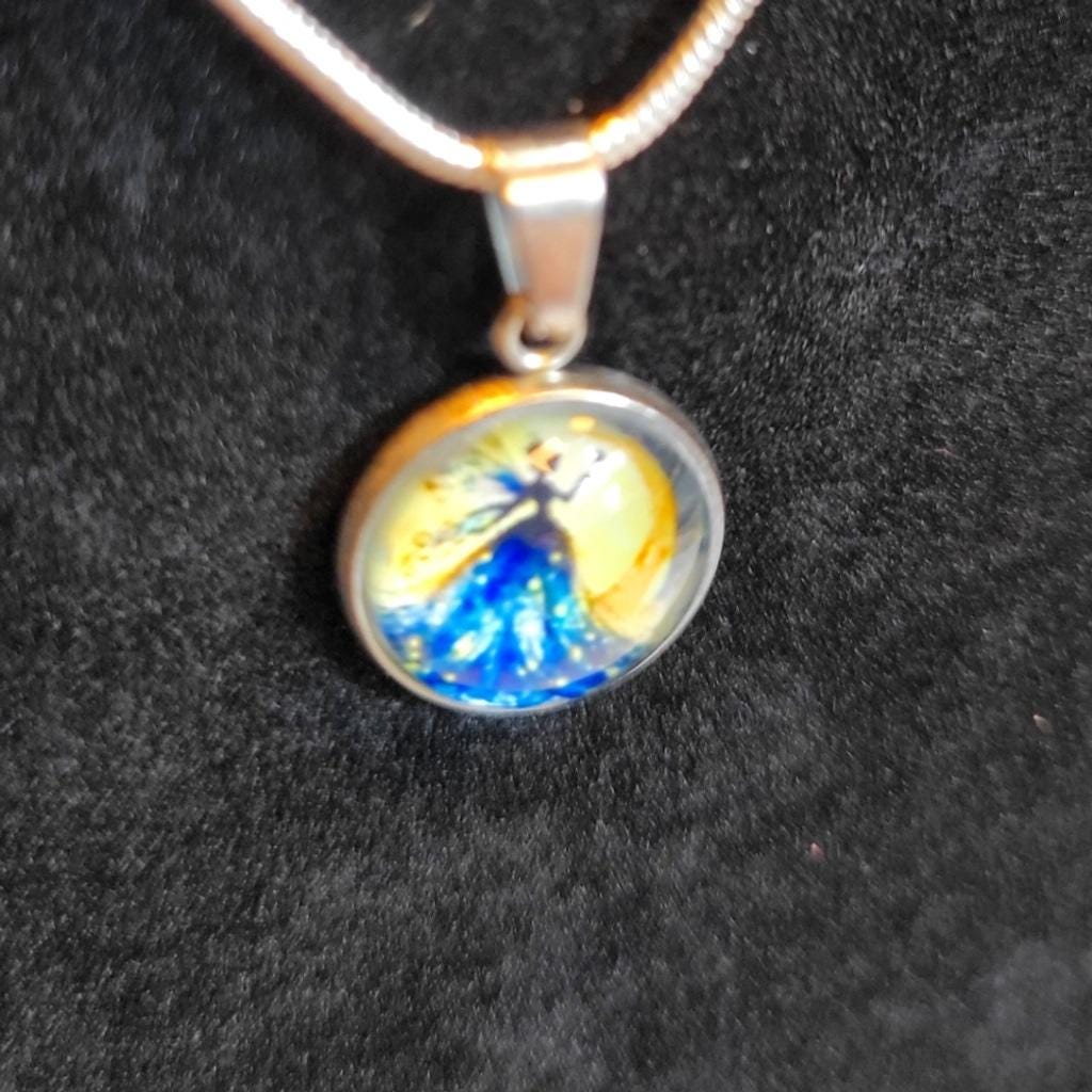 Hand crafted Fairy pendant necklace on 925 Sterling Silver chain