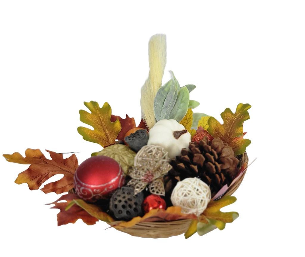 Handmade Festive Autumn Decorative Basket table decor centerpiece