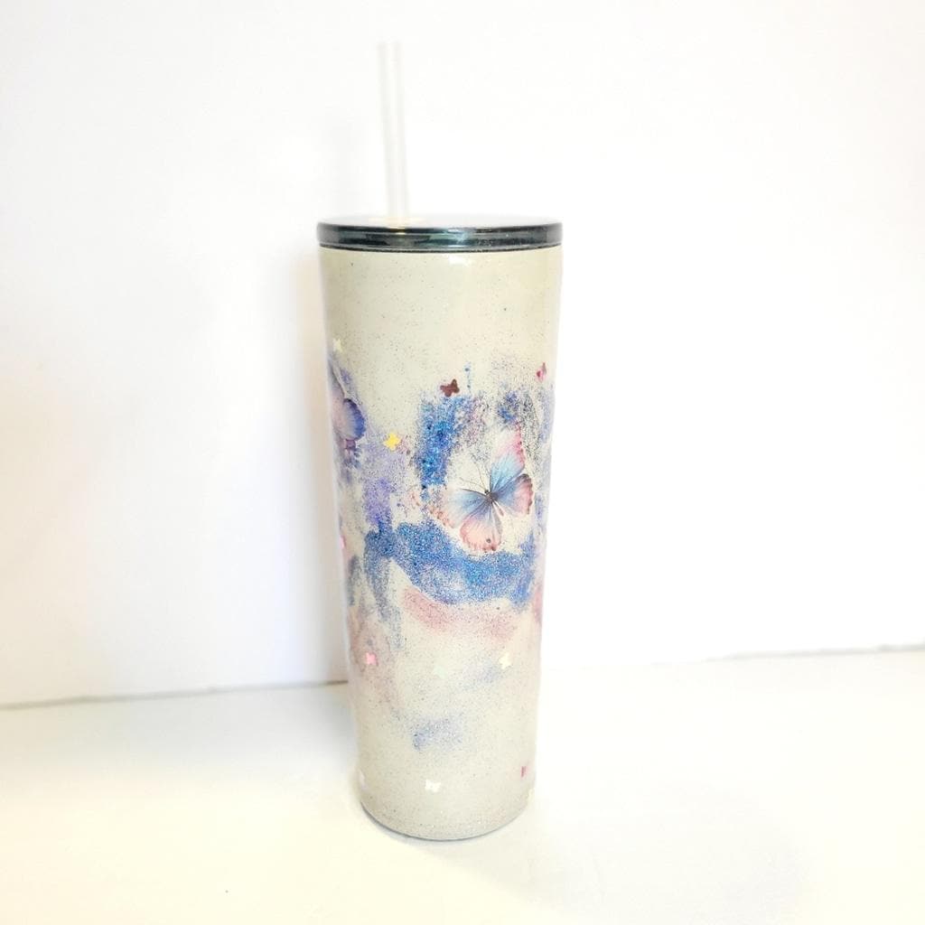 Personalized Custom Made Hand Crafted Ozark Trail 30 Oz Floral Butterfly Tumbler