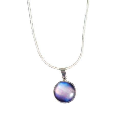 925 Sterling Silver nebula galaxy necklace
