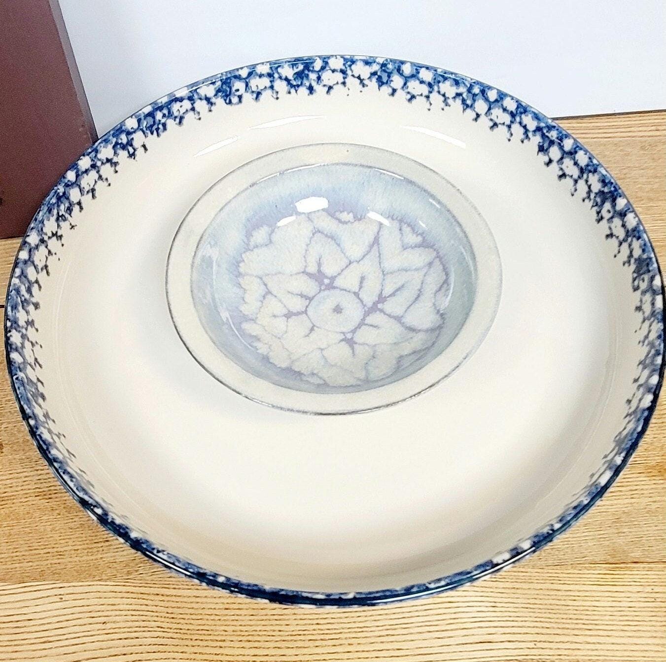 Vintage Tienshan Folk Craft Chip and Dip Server Set (11.5")