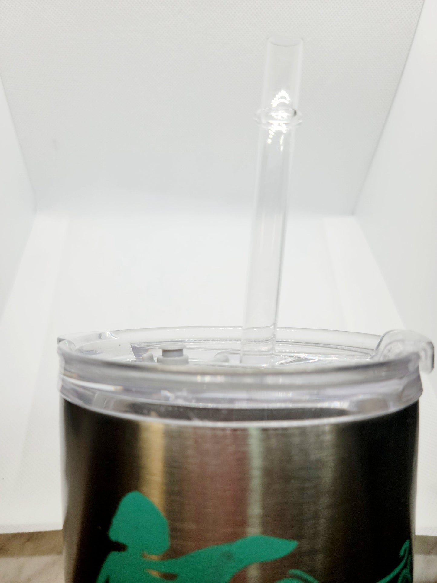 Handpainted Super Mom Stainless Steel Tumbler - Aqua 27 oz