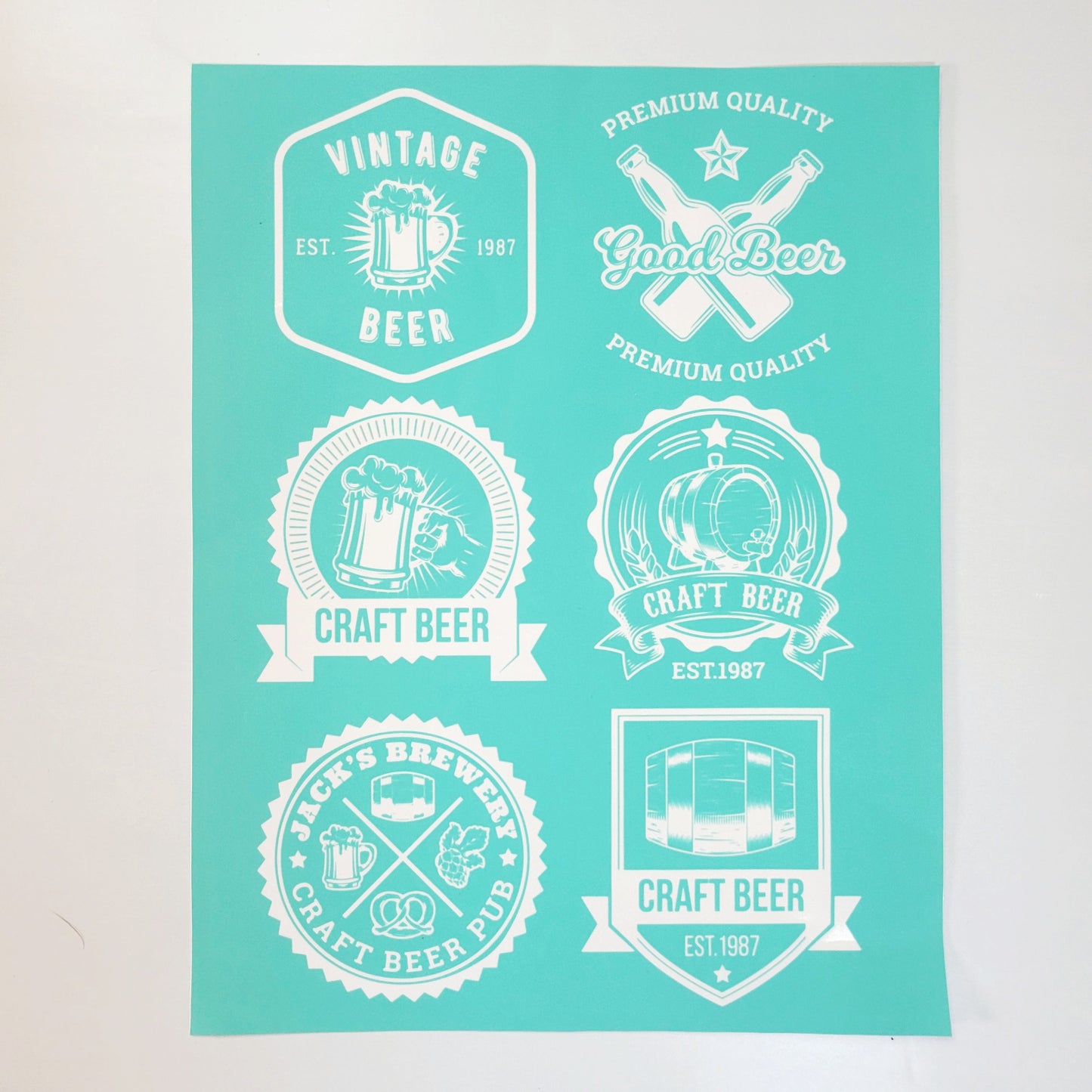 Silk screen self-adhesive  reusable mesh beer stencil 8x10"