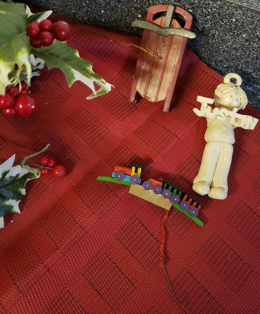 Vintage personalized Justin Christmas ornaments