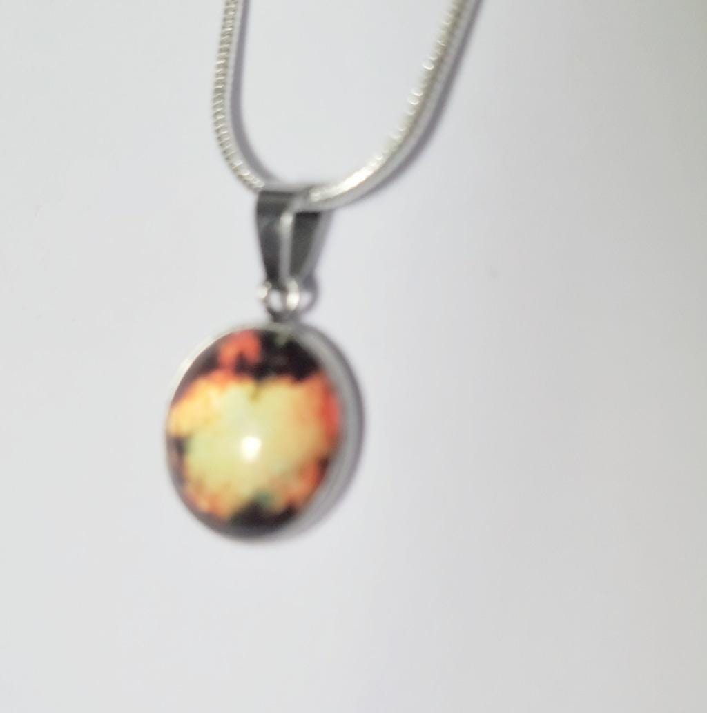 925 Sterling Silver nebula galaxy necklace