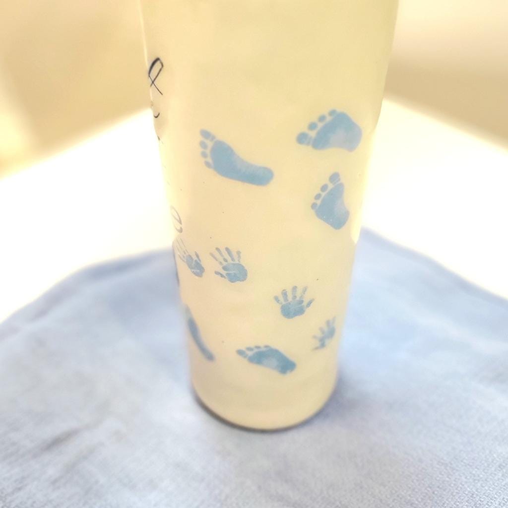 Personalized Blue & Cream 30oz Tumbler – "My Favorite People Call Me Dad" – Custom Father's Day Gift