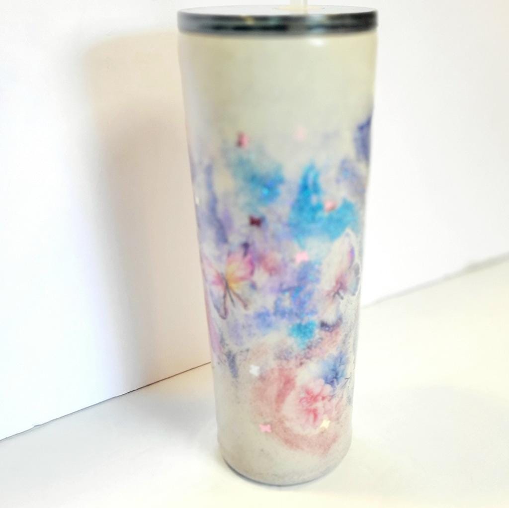 Personalized Custom Made Hand Crafted Ozark Trail 30 Oz Floral Butterfly Tumbler