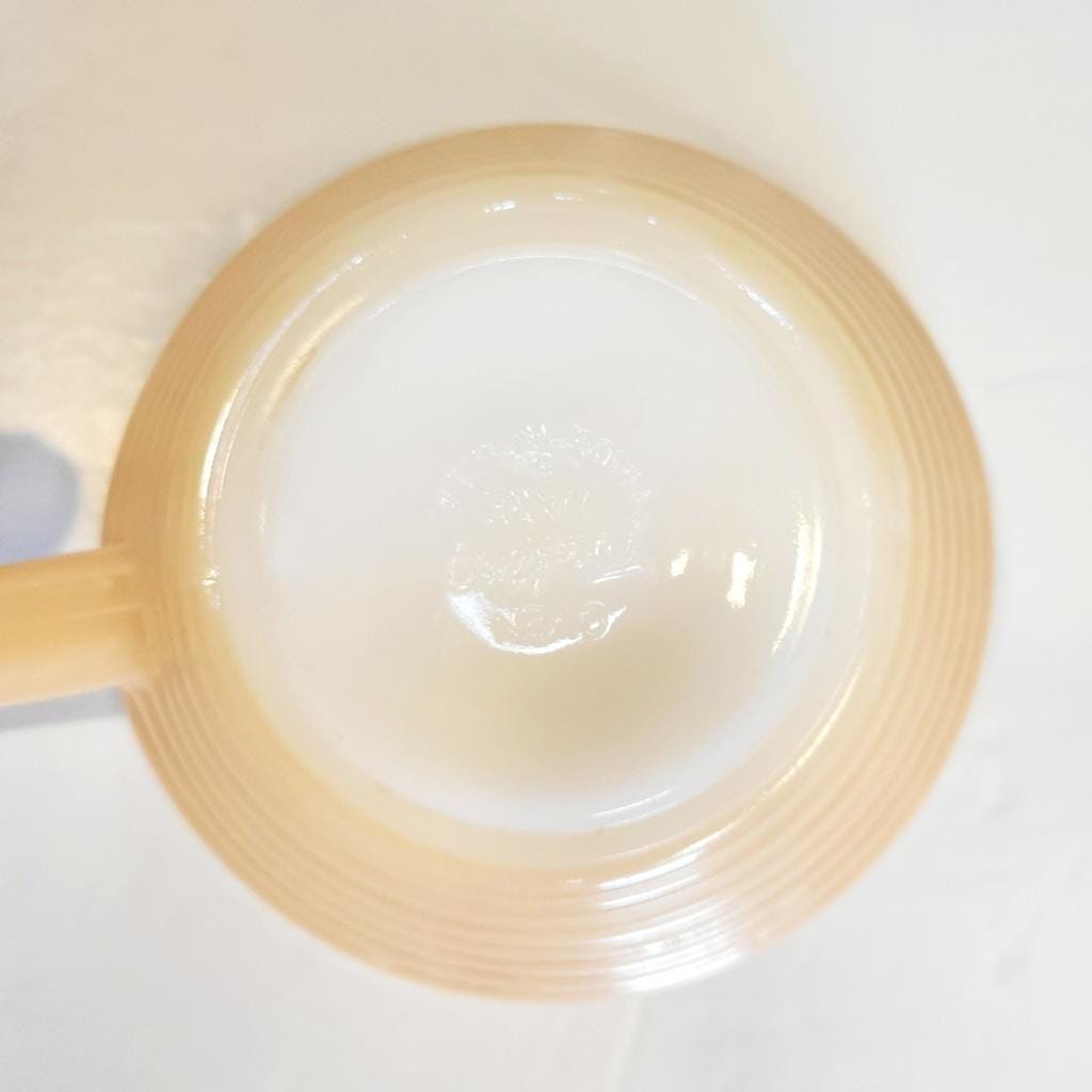 Vintage 1950's Fire King Peach Luster Ovenware Soup Bowls