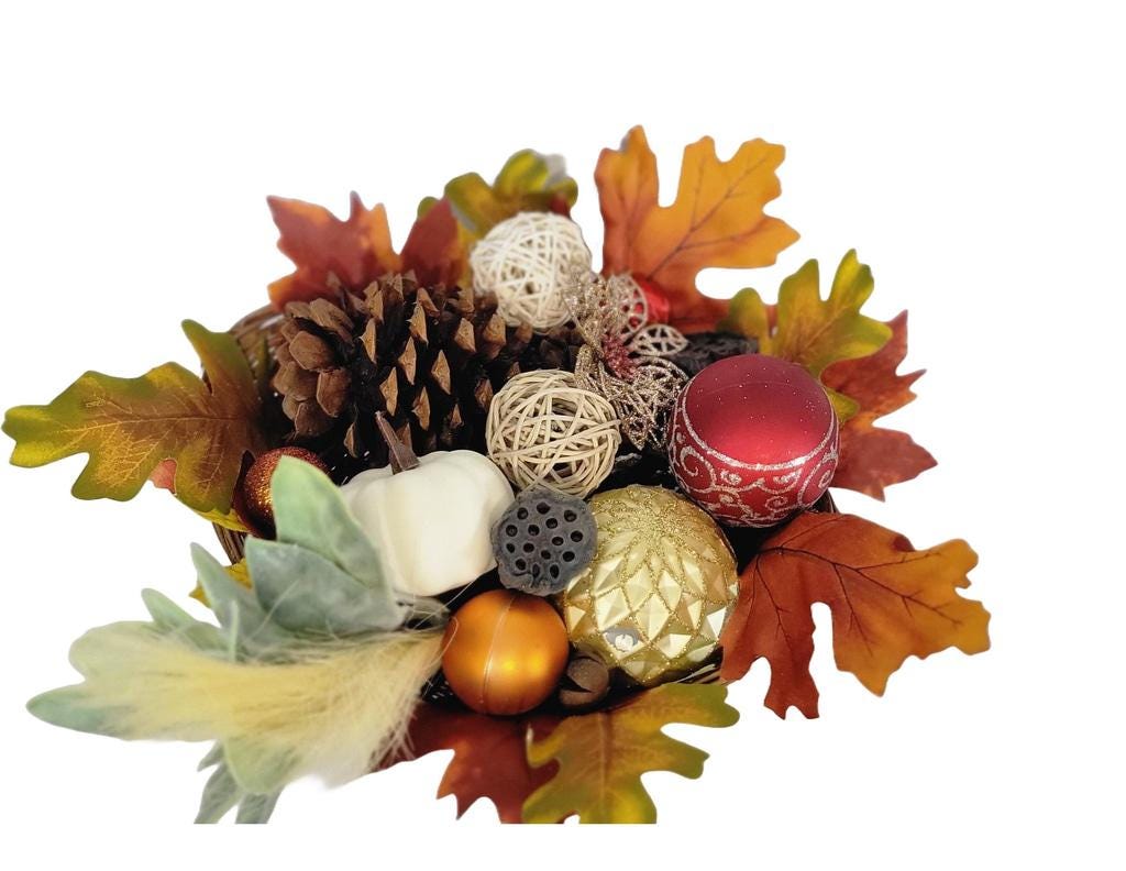 Handmade Festive Autumn Decorative Basket table decor centerpiece