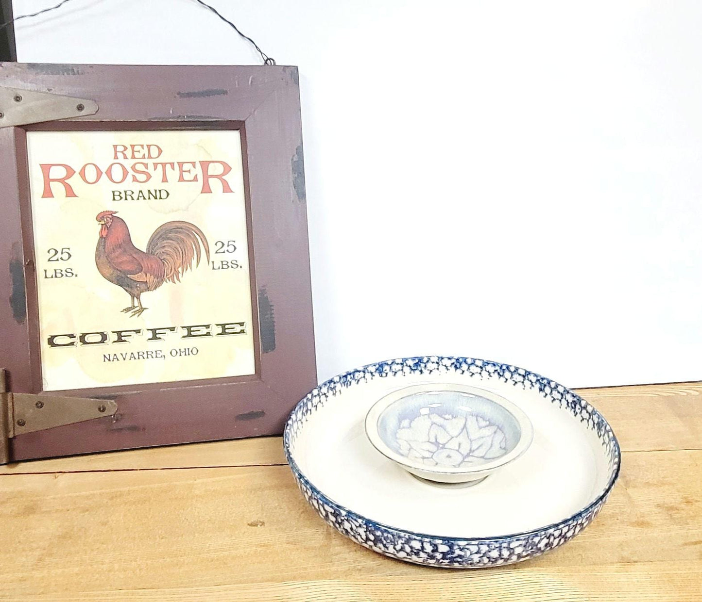 Vintage Tienshan Folk Craft Chip and Dip Server Set (11.5")