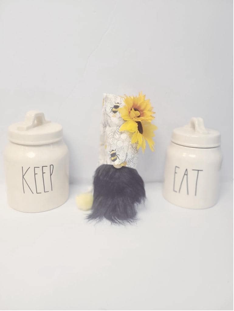 Bumble Bee Sunflower Gnome Tier Tray Home Decor