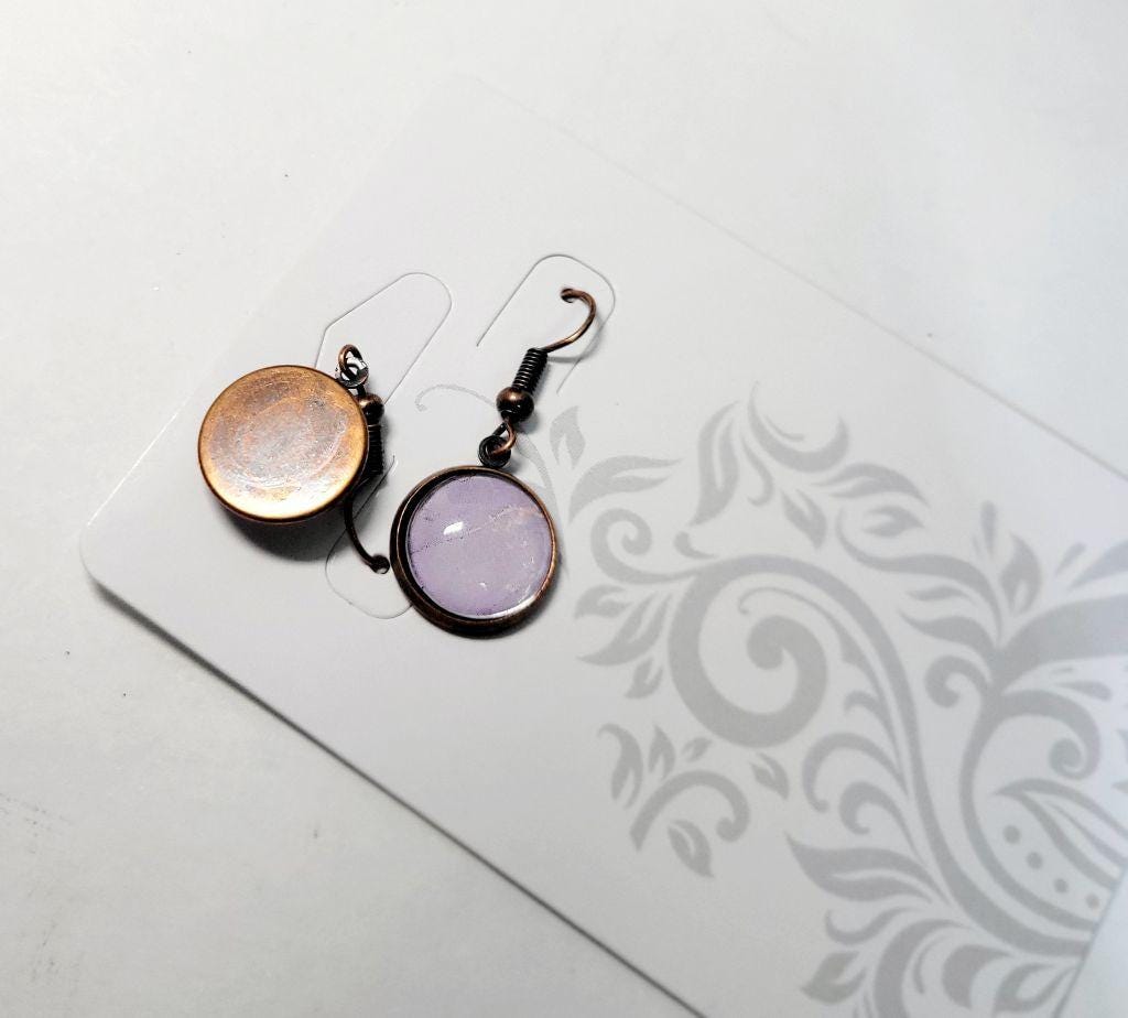 Artisan marbled dangle drop earrings