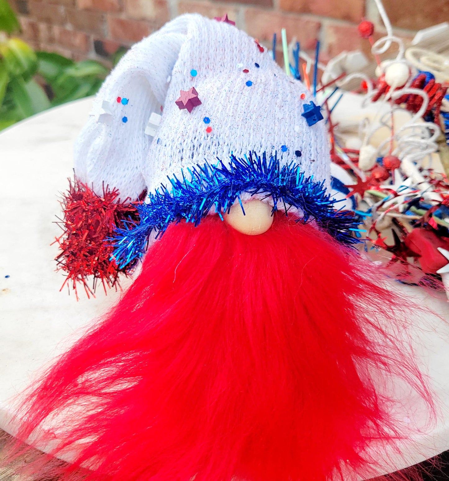 4th Of July,Patriotic, Independence Day, 6" Gnome Decor, Hand Crafted