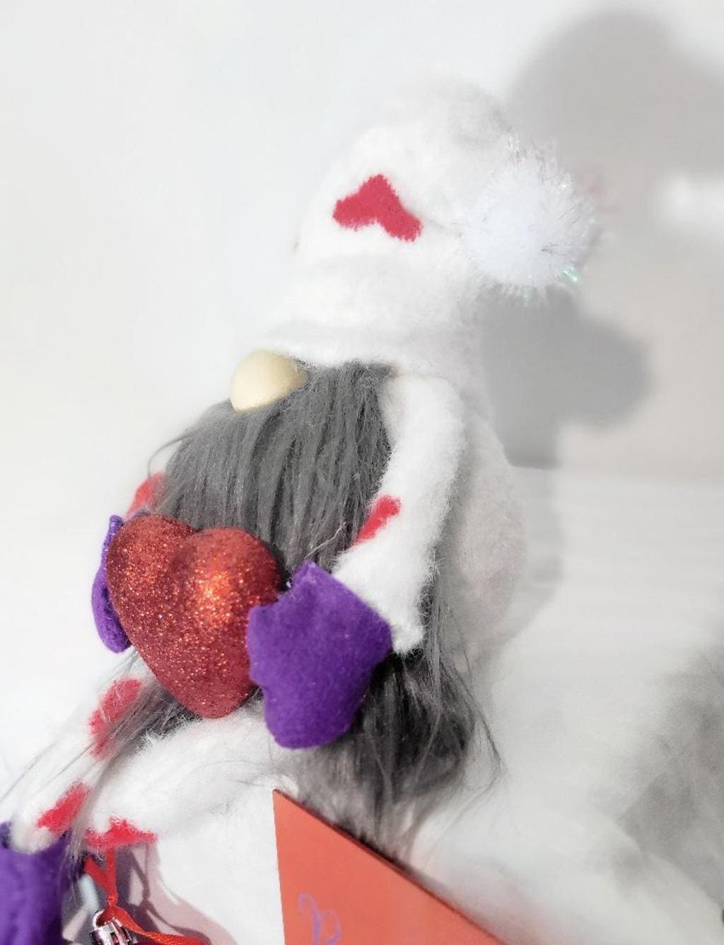 Hand crafted Valentine's Day Gnome with heart