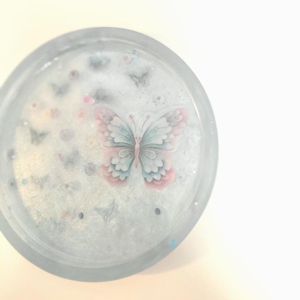 Iridescent Butterfly Resin Trinket Dish