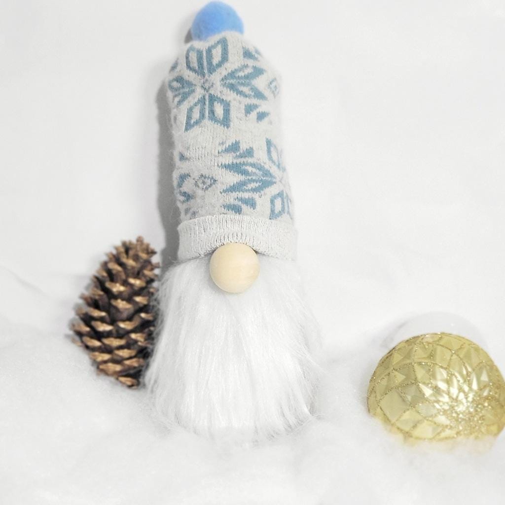 Christmas snowflake sock gnome hand crafted