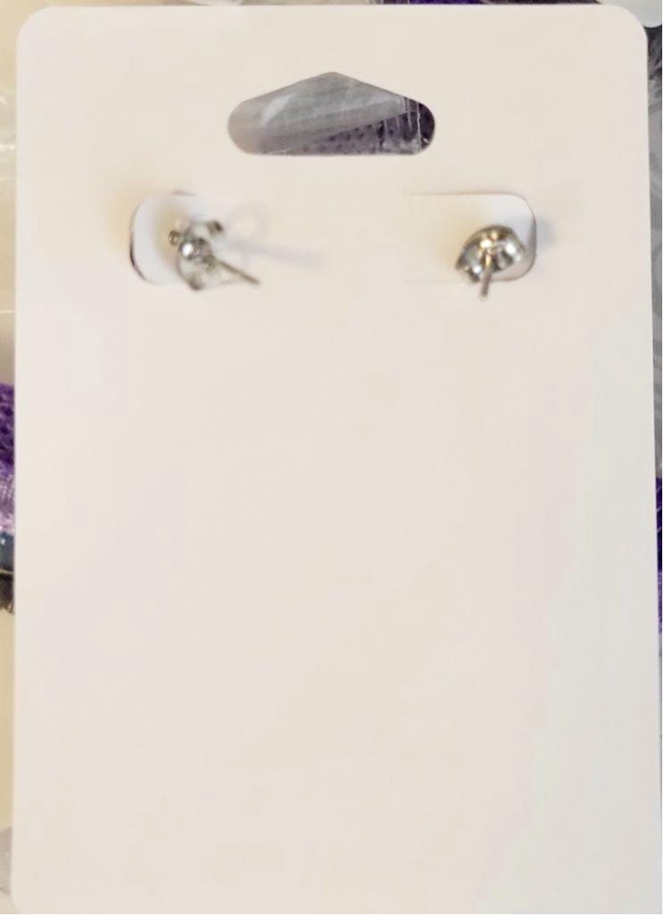 Dark Pink Crystal Sea Glass Rhinestone Dangle Hoop Earrings