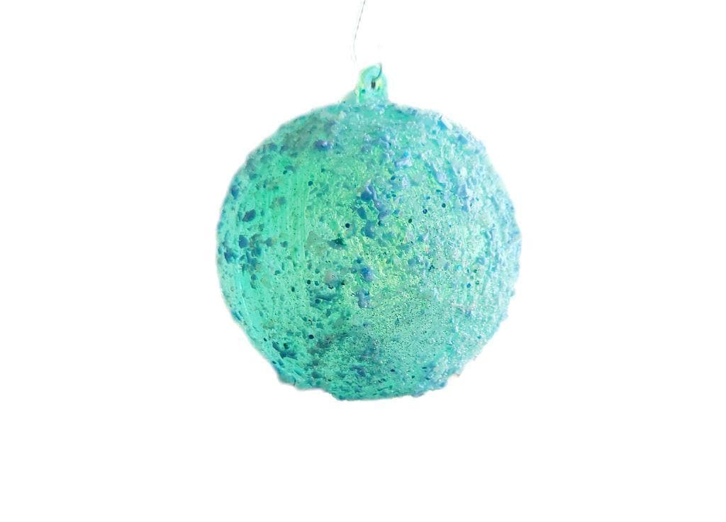 Shattered glass shatterproof ball ornaments with bells