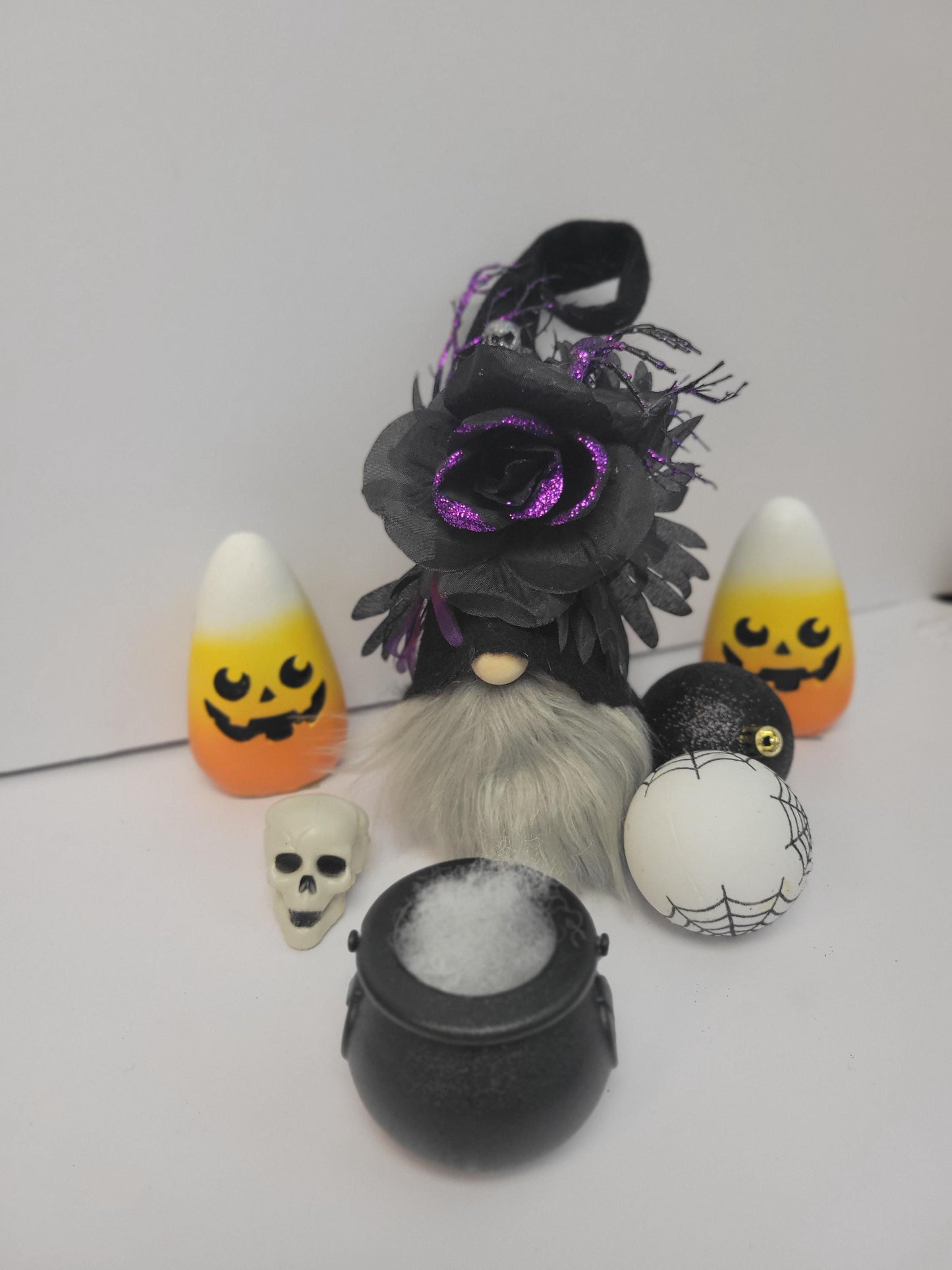Spooky glam, dark Elegance, Halloween Gothic gnome