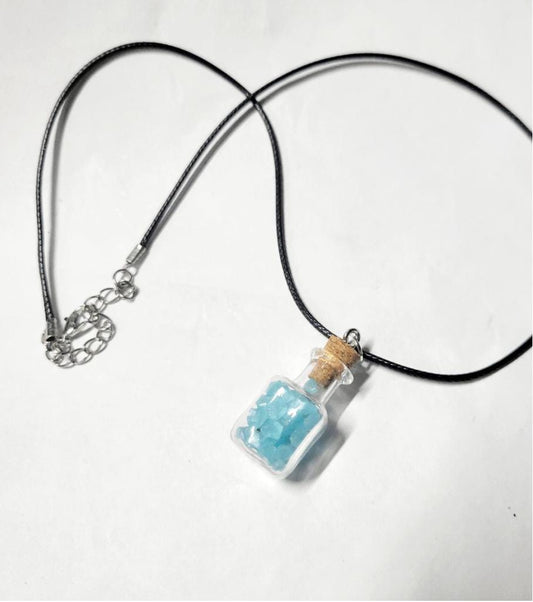 Hand crafted glow in the dark pendant necklace