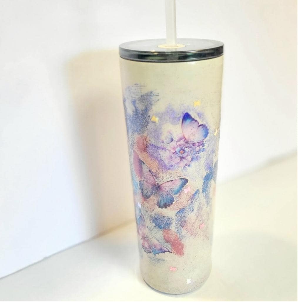 Personalized Custom Made Hand Crafted Ozark Trail 30 Oz Floral Butterfly Tumbler