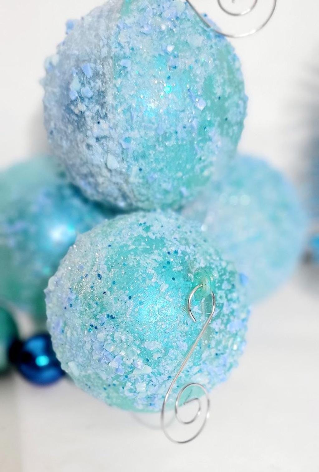 Shattered glass shatterproof ball ornaments with bells