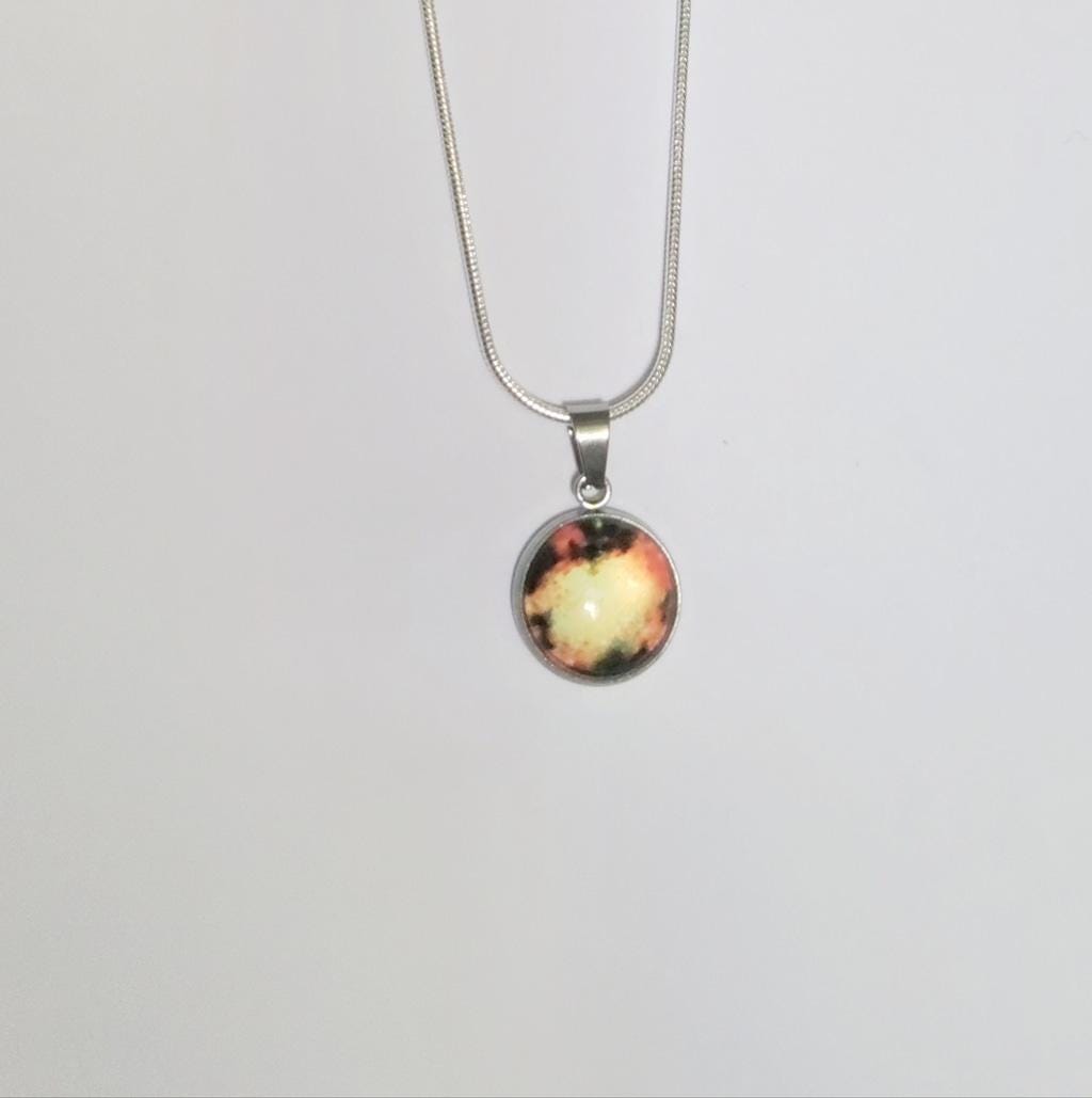 925 Sterling Silver nebula galaxy necklace