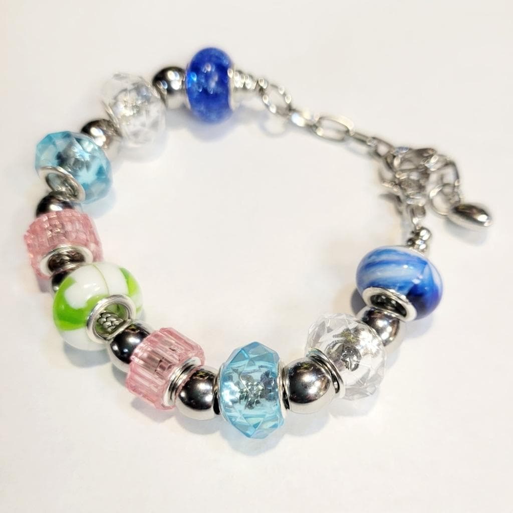 European Style Beaded Bracelet 7"