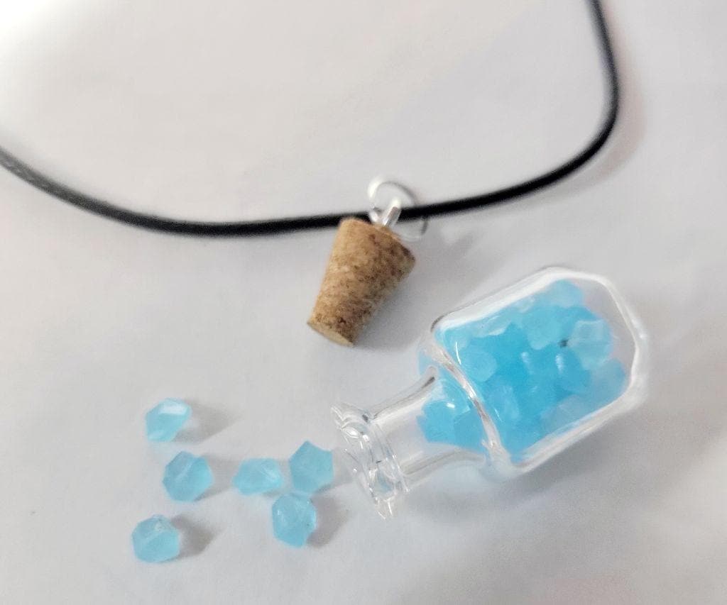 Hand crafted glow in the dark pendant necklace