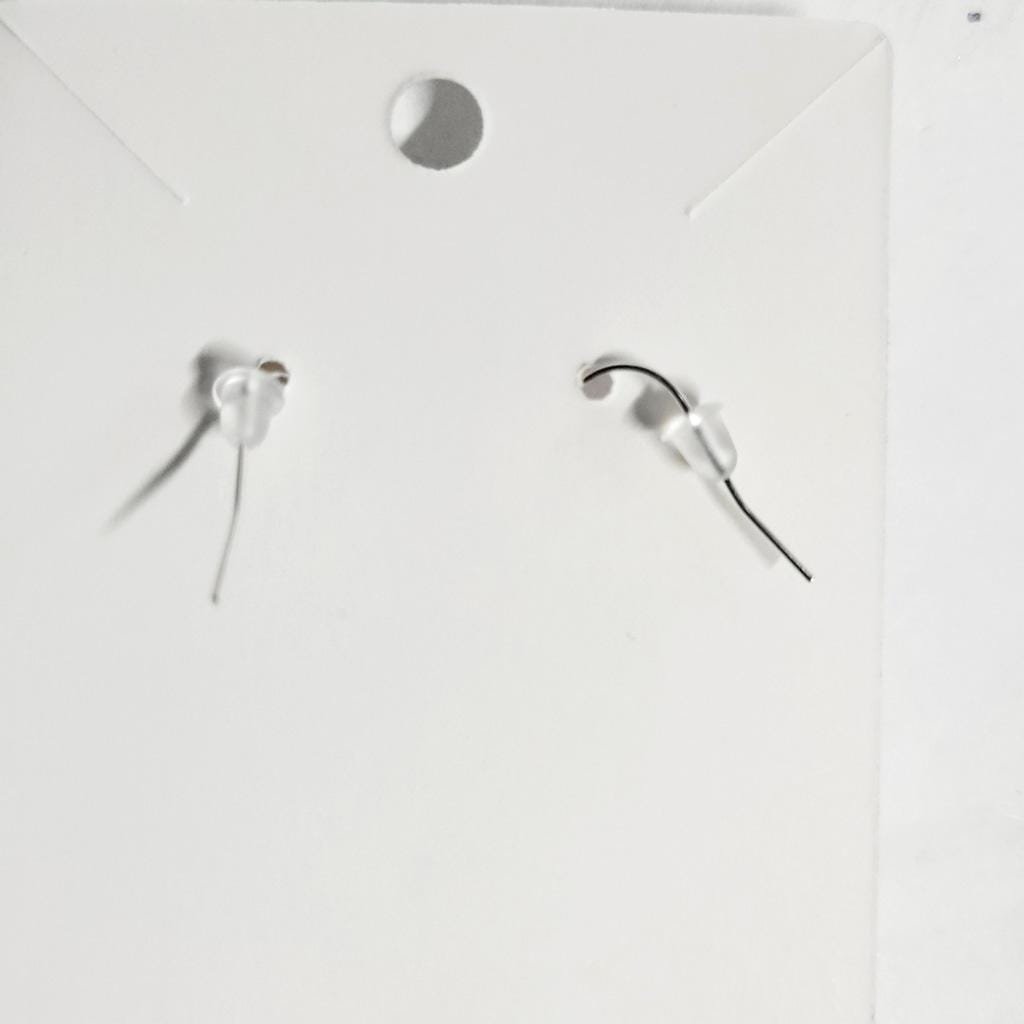 Hand crafted natural rose quartz crystal bead and pink glass bead dangle earrings