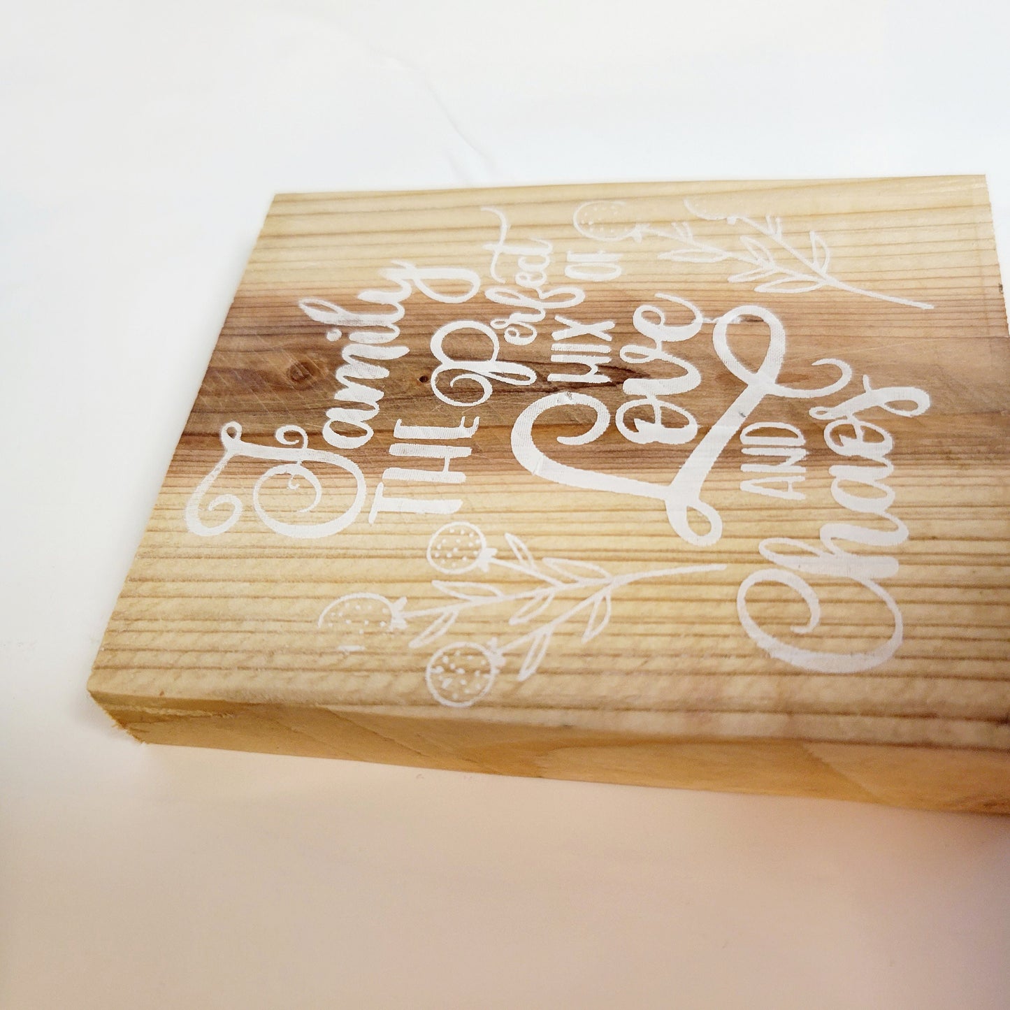 Rustic Cedar Family Sign: Love and Chaos Farmhouse Decor