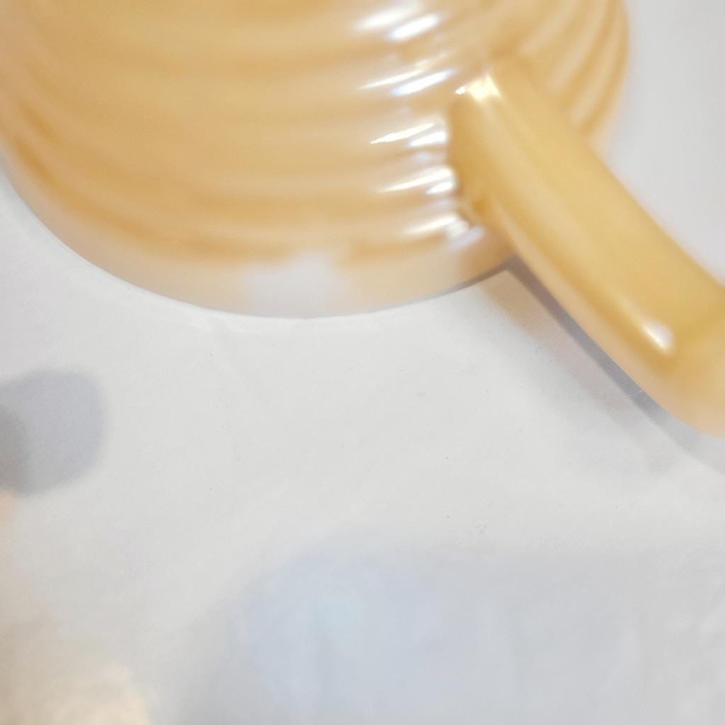 Vintage 1950's Fire King Peach Luster Ovenware Soup Bowls