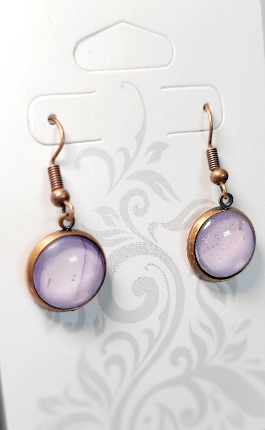 Artisan marbled dangle drop earrings