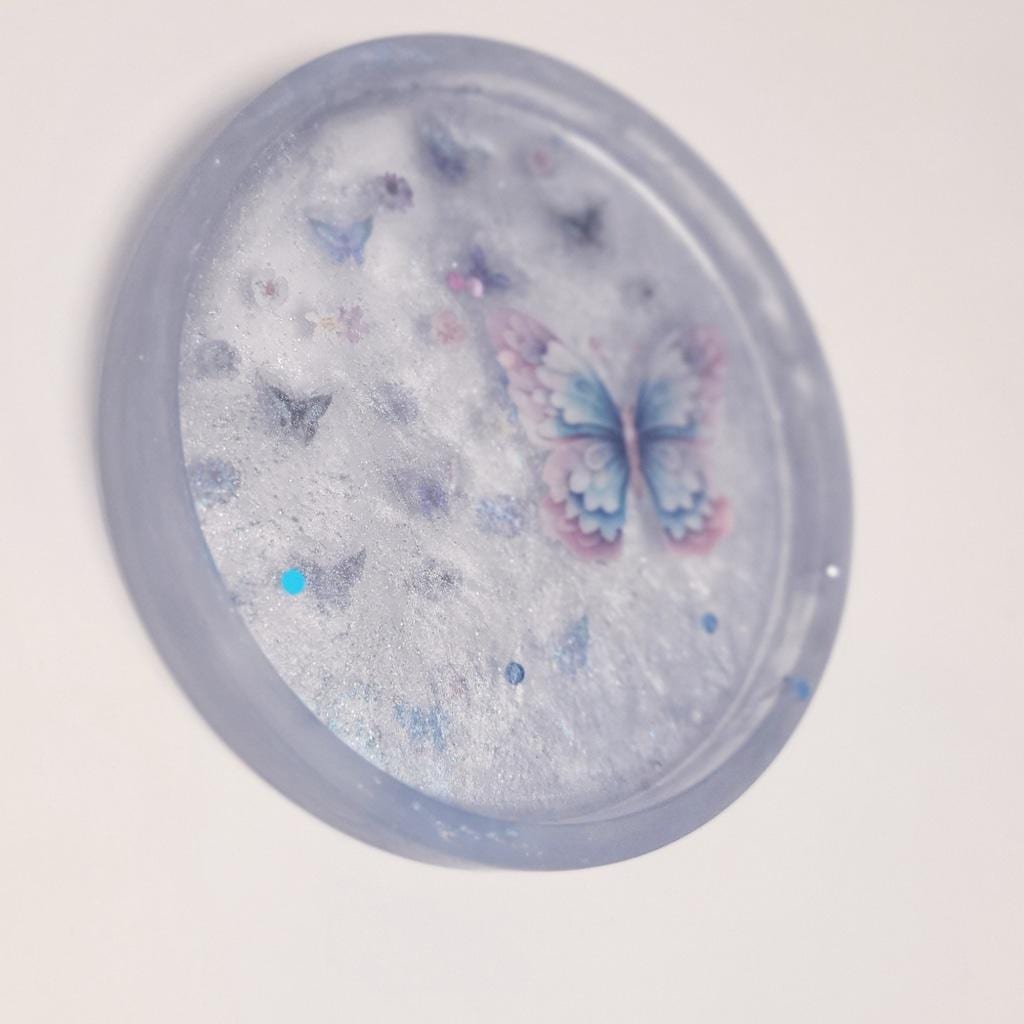 Iridescent Butterfly Resin Trinket Dish