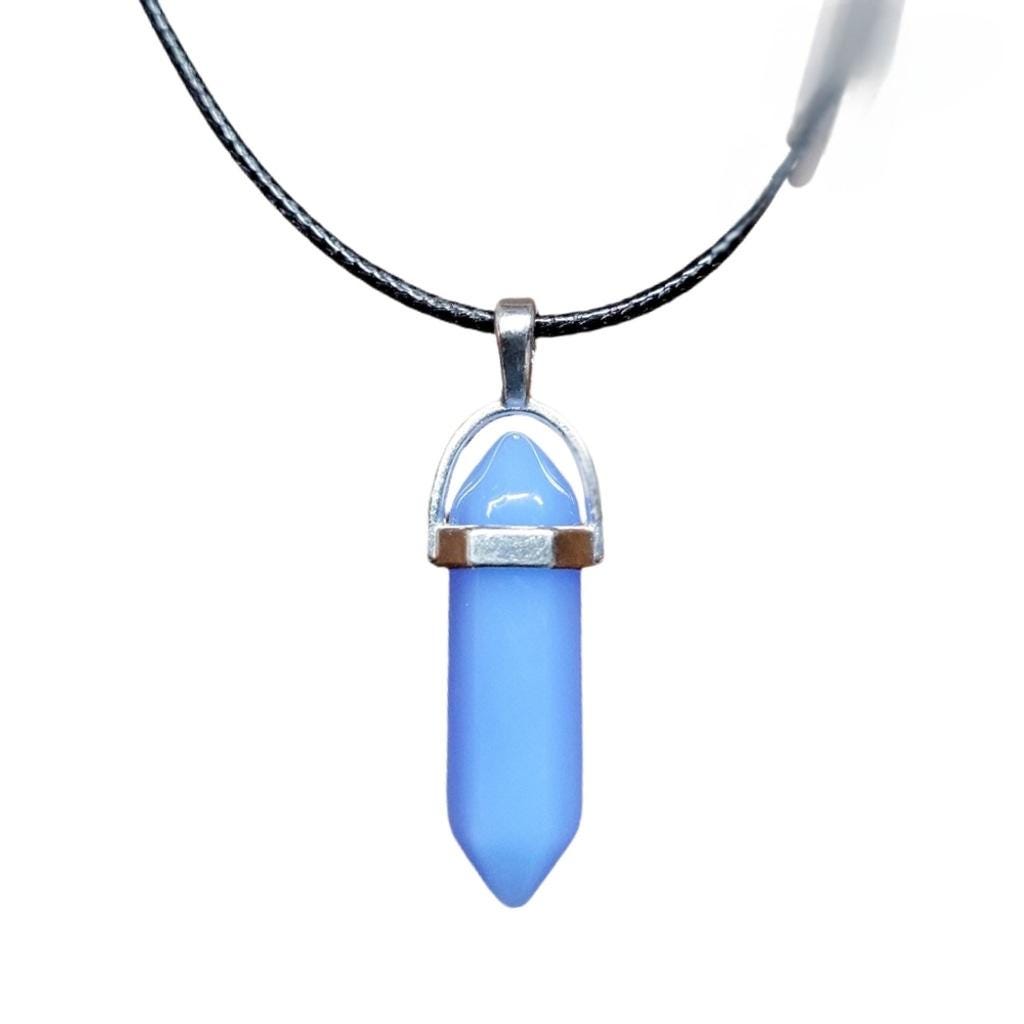 Blue Crystal Pendant Necklace