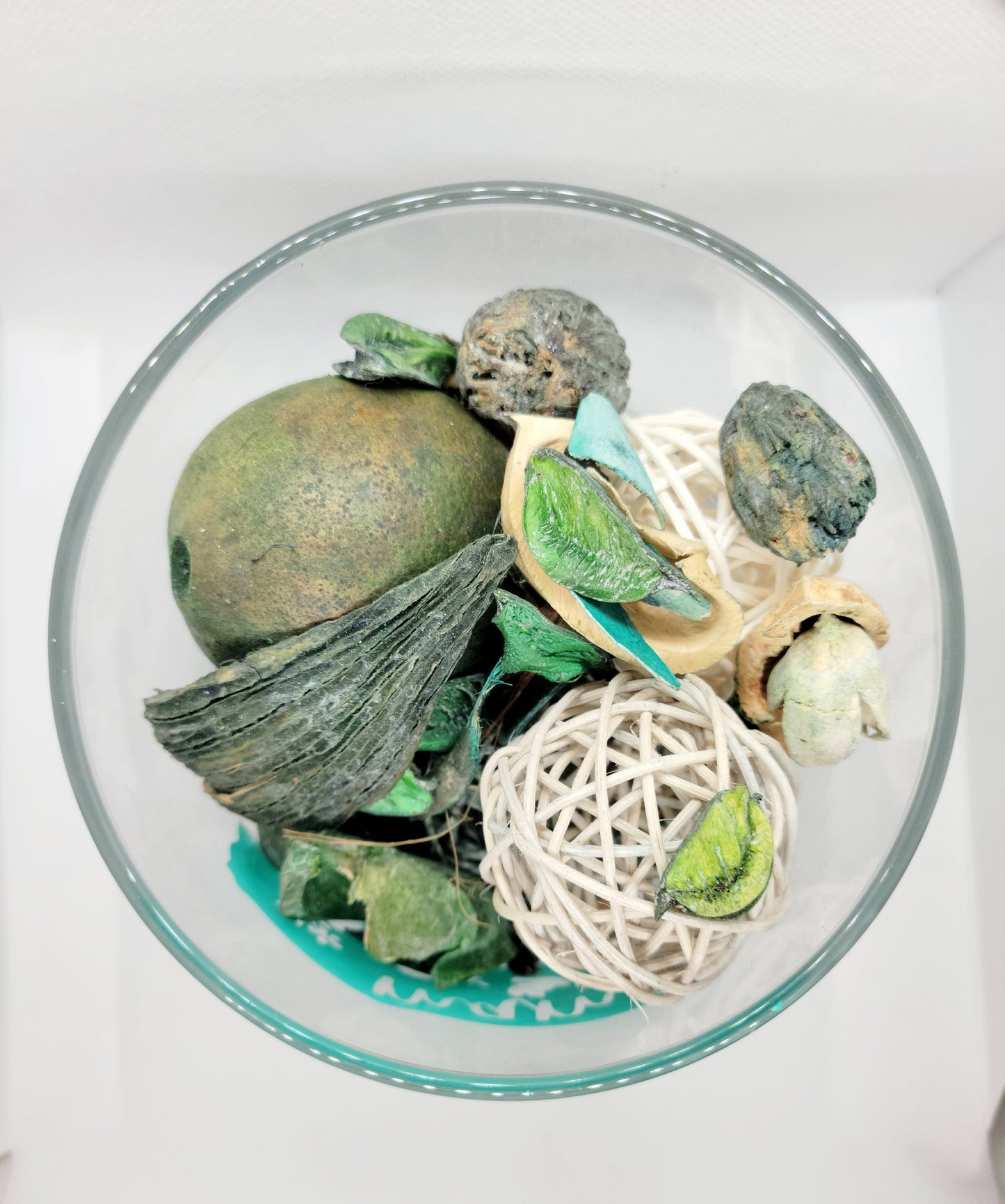 Handpainted Mama Bear Glass Candle Jar: Turquoise Bear Design