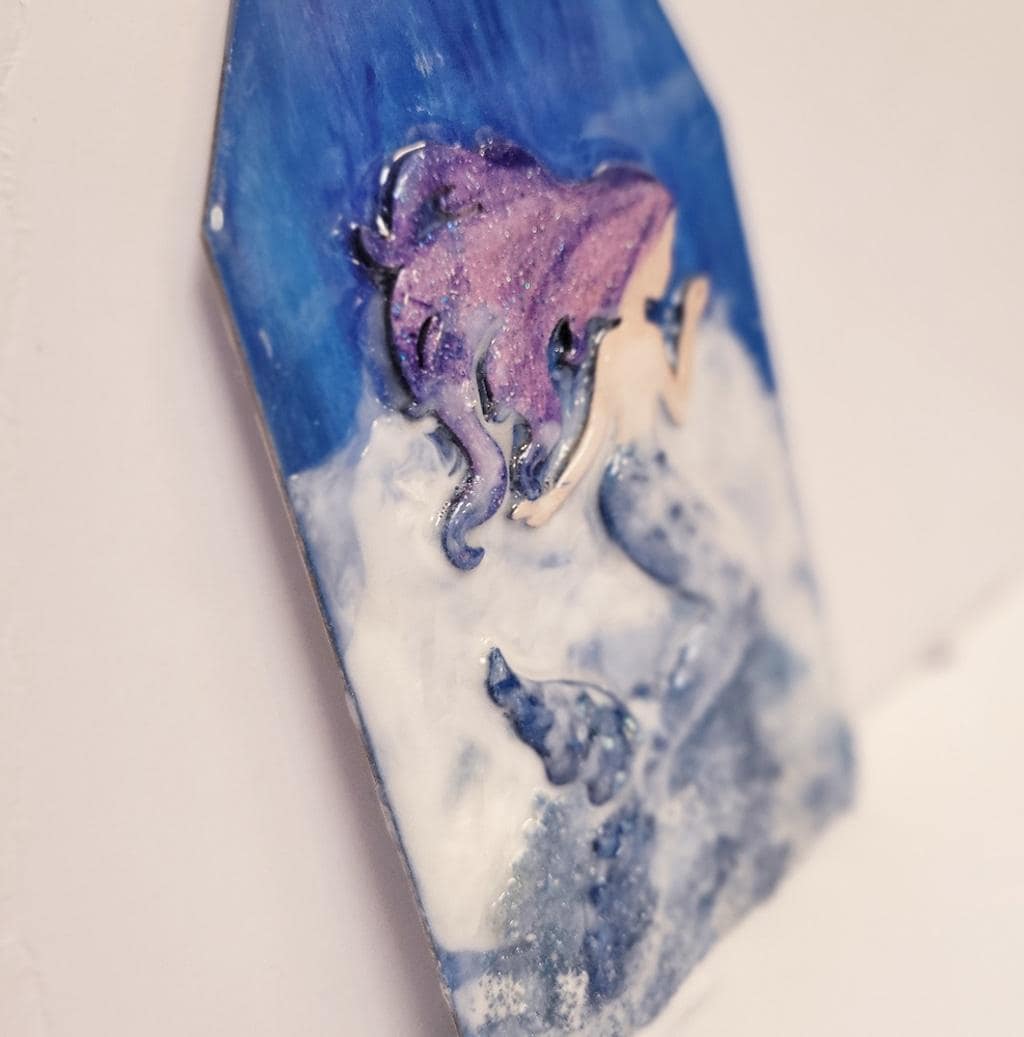 5x7 Mermaid resin wall hanging