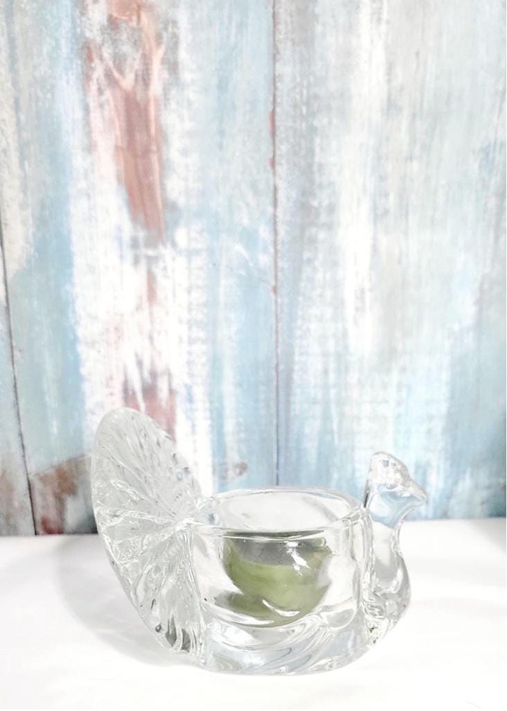 Vintage Avon glass turkey votive candle holders
