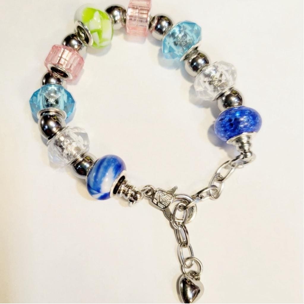 European Style Beaded Bracelet 7"